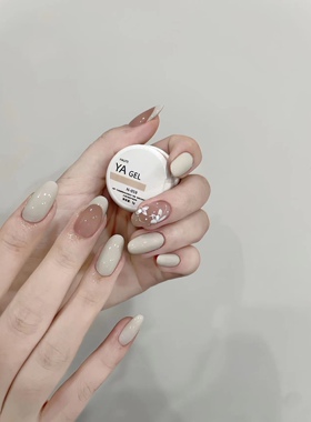 YA gel N-059罐装甲油胶 裸灰色显白光疗甲油胶 5g 鸭子胶