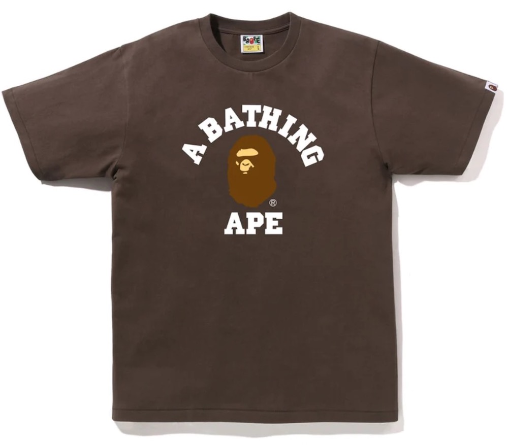 BAPE 短袖T恤 字母猿头基础款彩色休闲圆领半袖 日本代购 COLLEGE