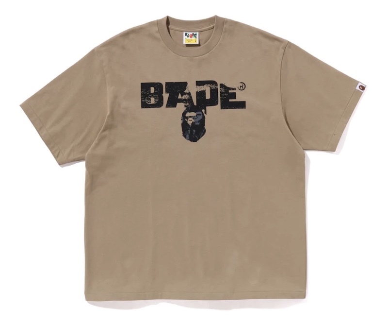 BAPE短袖T恤男猿人宽松重磅纯棉个性痞帅街头设计感日本代购ARMY