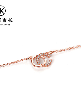 幸运吉拉LUCKY KILA双C字母项链女款轻奢小众设计感锁骨链