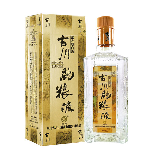 古川纯粮液46度6瓶整箱装 四川固态浓香粮食酒白酒 - 图1