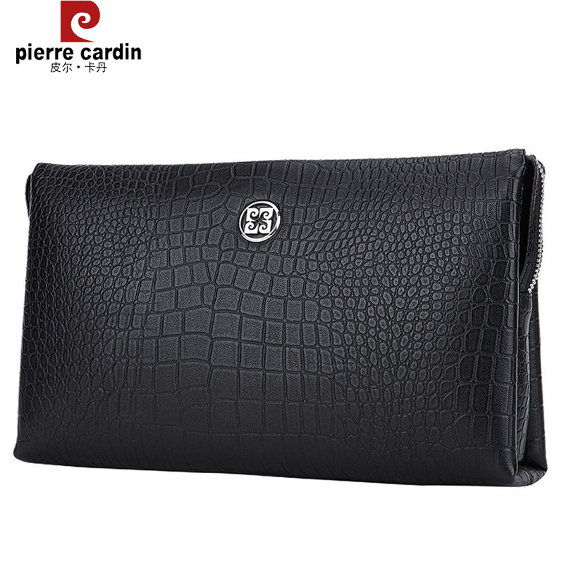 皮尔卡丹真皮商务密码锁手拿包男包 酷大服饰男士包袋