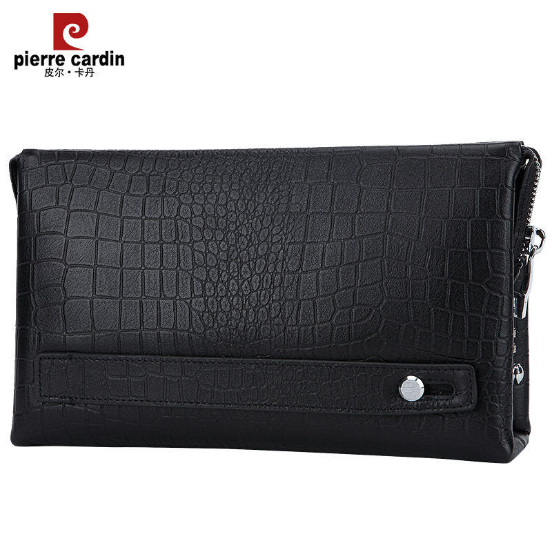 皮尔卡丹真皮商务密码锁手拿包男包 酷大服饰男士包袋