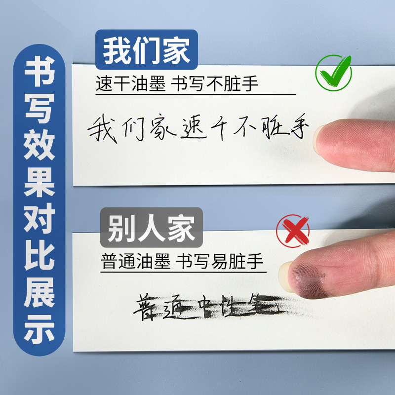 学霸刷题笔st头金属大容量笔芯黑色顺滑小学生初中高中考试专业ins日系高颜值中性笔按动速干刷题小白笔 - 图3