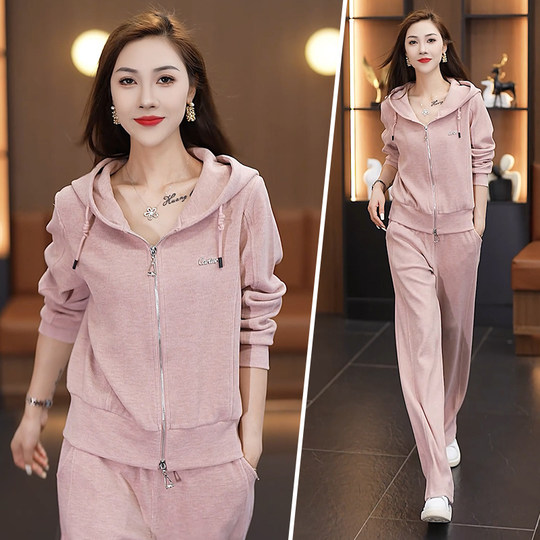 Vinafee imitation cashmere spring and autumn hooded two-piece new set