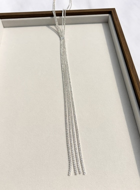 青岛外贸流行饰品欧美原单个性小众设计热卖满钻长款流苏精品项链