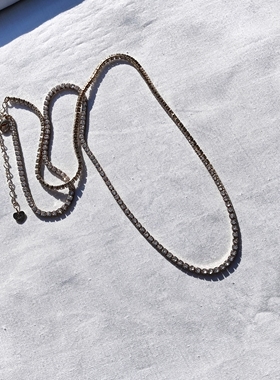 青岛外贸流行饰品欧美原单正品个性小众设计锆石打标d牌精品项链