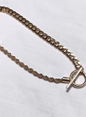 2025夏季锁骨链女气质简约OT扣项链欧美ins风小众设计精品项链女