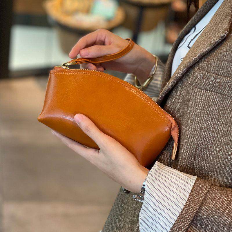 纯牛皮大容量零钱包女百搭2025新款真皮手拎钱包放手机休闲手拿包,淘宝优惠券,粉丝福利购,淘宝优惠卷