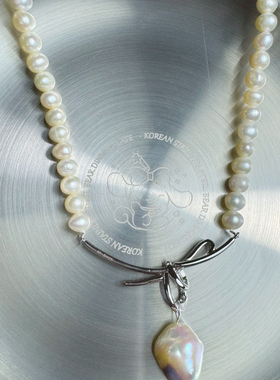 蝴蝶结珍珠项链