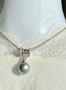 小蛮腰天然海水真多麻珍珠吊坠女2025新款生日礼物送闺蜜女友