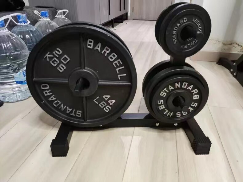 Household bar dumbbell piece storage rack display piece size hole piece storage placement rod room rack fitness piece changer