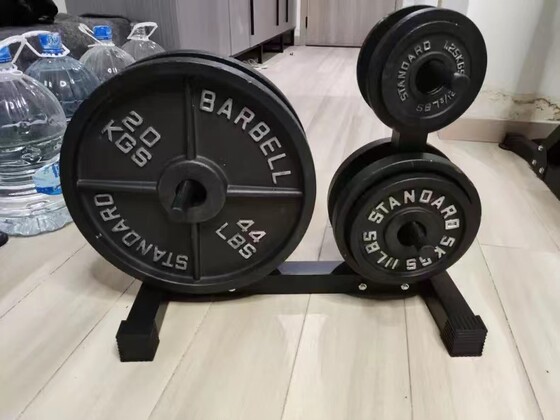 Household bar dumbbell piece storage rack display piece size hole piece storage placement rod room rack fitness piece changer