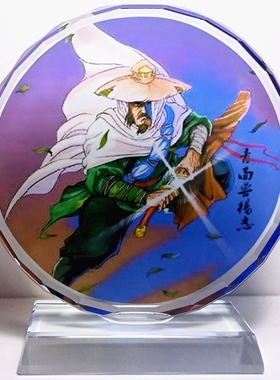 杨志摆设纪念品梁山英雄工艺品模型礼品装饰收藏品水浒传水晶摆件