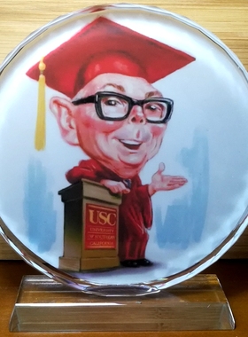 芒格摆设纪念品礼物查理芒格装饰品股票工艺品礼品收藏品水晶摆件