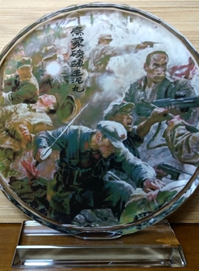 纪念品人偶模型红军长征水晶摆件