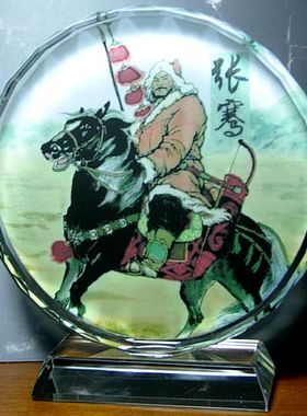 张骞出使西域纪念品装饰品摆设工艺品模型丝绸之路收藏品水晶摆件