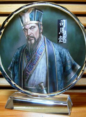 司马懿人偶模型摆设纪念品礼物收藏品礼品三国英雄工艺品水晶摆件