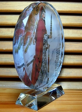 李靖摆设装饰品礼物托塔李天王收藏纪念品工艺品模型礼品水晶摆件