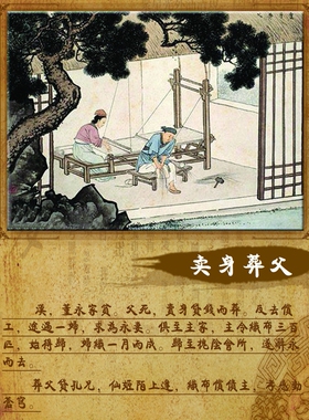24孝鼠标垫董永卖身葬父收藏品工艺品周边纪念品桌垫茶杯垫子礼物