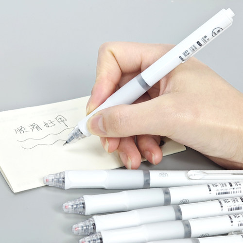 得力SF300六边形战士中性笔静音st头按动直液式速干走珠笔刷题笔 - 图0