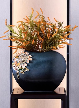 向日葵花瓶设计师摆件玄关高档