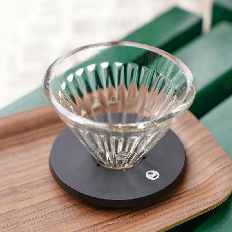 泰摩水晶冰瞳滤杯加厚光学玻璃手冲咖啡壶过滤器V01/V02过滤杯V60 - 图1