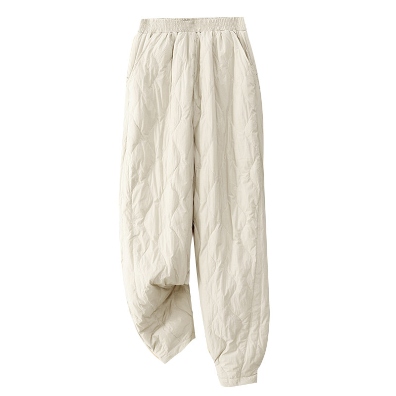 轻薄羽绒棉裤女士外穿冬季夹棉保暖防风宽松束脚哈伦裤百搭靴裤潮,淘宝优惠券,粉丝福利购,淘宝优惠卷