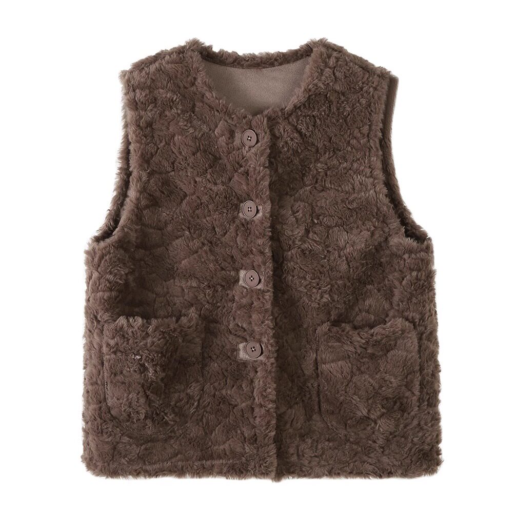 羊羔毛圆领马甲女冬季皮毛绒一体外穿坎肩无袖背心加厚保暖短外套,淘宝优惠券,粉丝福利购,淘宝优惠卷