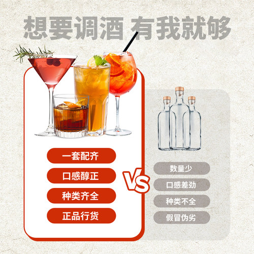 长岛冰茶鸡尾酒调酒套餐龙舌伏特加金酒朗姆酒力娇酒进口洋酒 - 图3