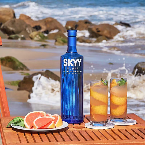 深蓝伏特加洋酒SKYY vodka蓝天原味伏特加酒进口行货基酒750ml酒 - 图2