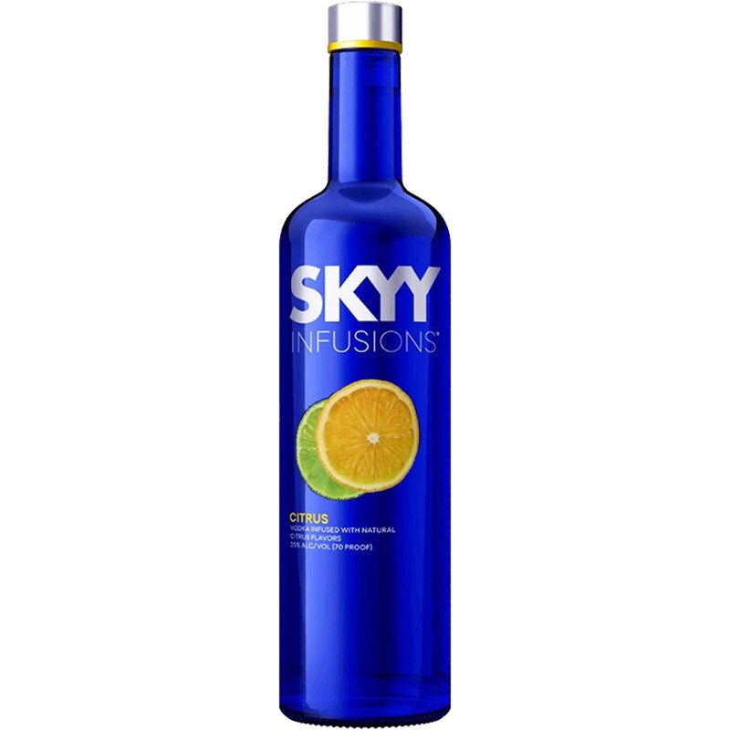 现货进口洋酒 skyy vodka蓝天伏特加深蓝牌柑橘口味伏特加酒-图2