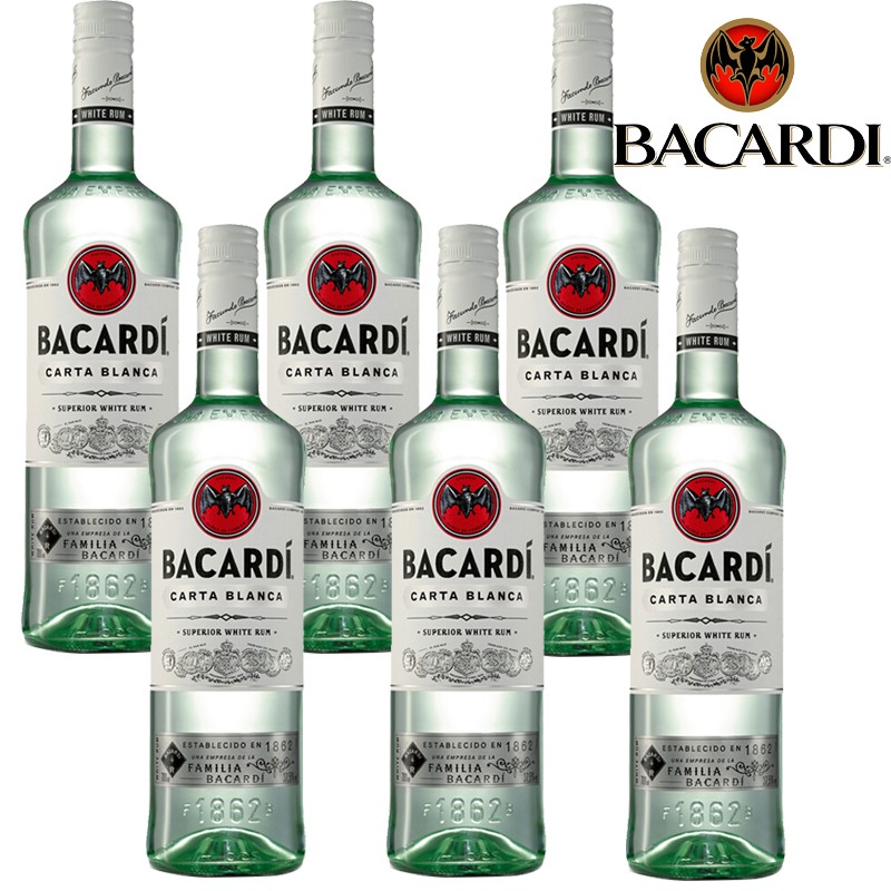 BACARDI百加得白朗姆酒烘培用MOJITO基酒配置调酒兰姆六支组合装 - 图1