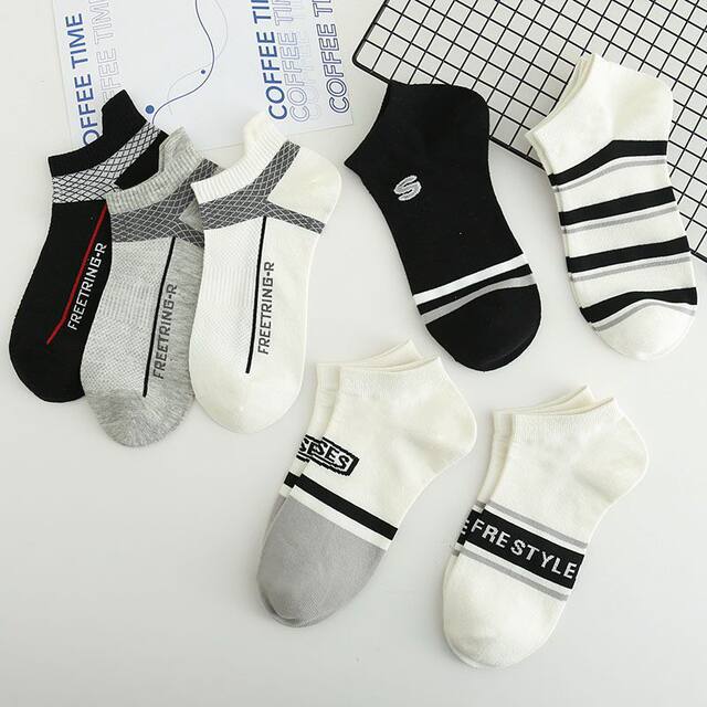 Socks ຜູ້ຊາຍສັ້ນ Socks Summer ບາງຕ່ໍາຕັດຝ້າຍ Socks Deodorant ນັກສຶກສາຜູ້ຊາຍ Shallow ປາກ Ins Trendy Versatile ຖົງຕີນເຮືອຜູ້ຊາຍ