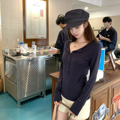 复古牛仔平顶八角帽子女韩版防紫外线显脸小报童帽休闲百搭鸭舌帽 - 图1