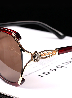 水晶石蛤蟆镜太阳镜女高清