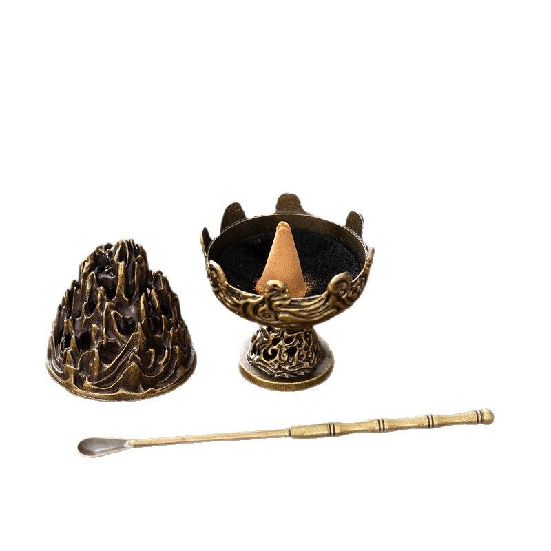 复古博山炉塔香香篆塔模香勺三件套套装香道用品香炉沉香檀香粉,淘宝优惠券,粉丝福利购,淘宝优惠卷