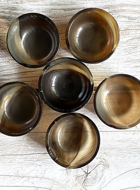 牛角刮痧碗茶杯配料小碗酒杯黄牛