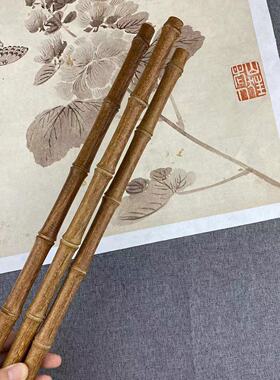 实木太极棍龙凤檀文玩棍竹节手把
