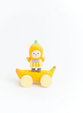 木质摆件椴木木雕桌面装饰卡通