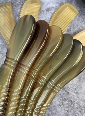 天然牛角按摩梳水牛角黄牛角梳18-20厘米厂家