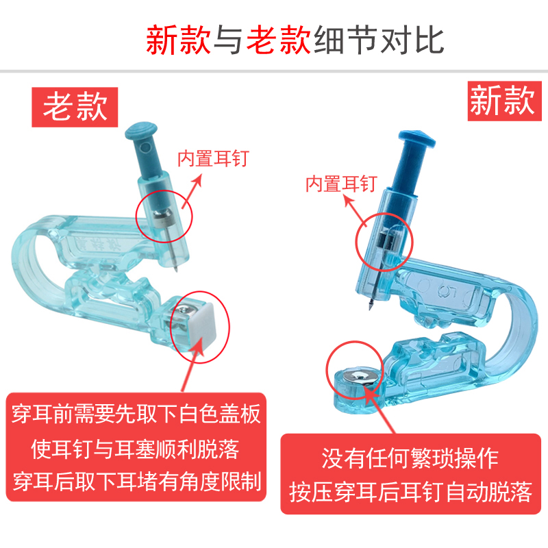 一次性无痛打耳洞枪学生穿耳孔钛钢防过敏耳钉打耳骨钉枪耳眼神器 - 图2