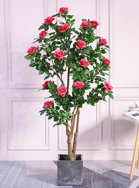 大型仿真植物玫瑰花橱窗办公室