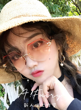 新款网红墨镜复古原宿风渐变色