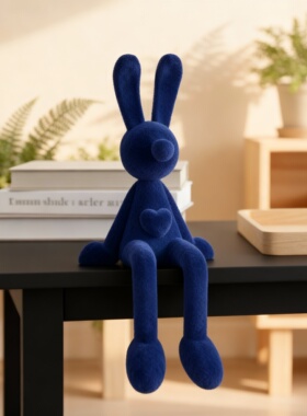 ins网红毛绒兔子桌面摆件送礼