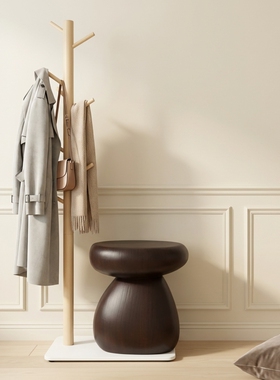 简约现代木质几何落地玄关摆件