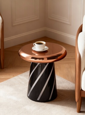 轻奢几何圆形树脂客厅茶几摆件