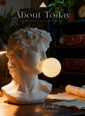 复古树脂发光人物桌面摆件礼物