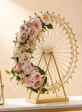 轻奢金属摩天轮装饰摆件