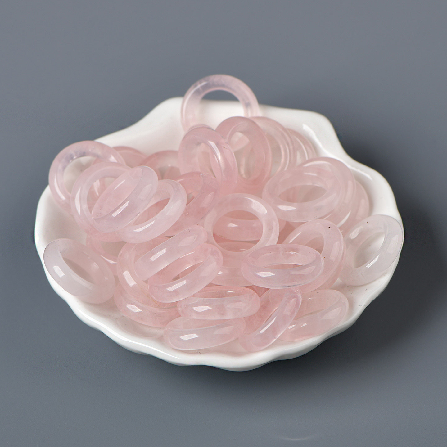 天然水晶粉水晶跑环吊坠DIY手工饰品配饰串珠雕刻珠手串项链高品,淘宝优惠券,粉丝福利购,淘宝优惠卷